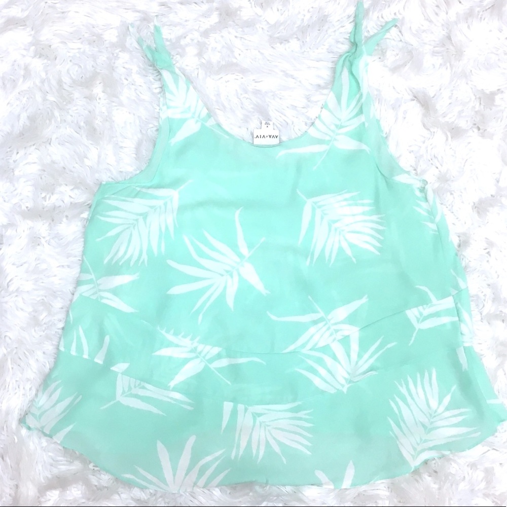 AVA+VIV TANK TOP PALM LEAF PRINT - Picture 5 of 6